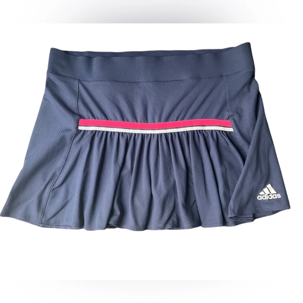 Adidas Women's Navy Skirt with Pink Accent Climate Skirt Size M